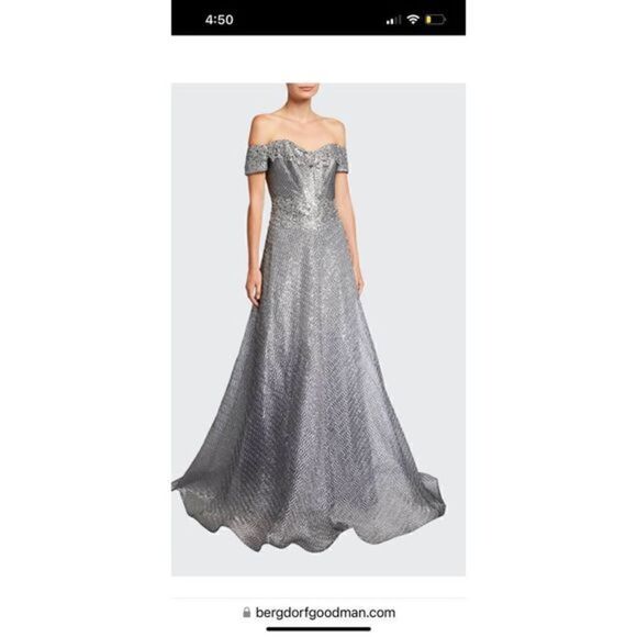 RENE RUIZ Collection Corseted Tulle A-line gown with Cascading Skirt size 2 NWT - Picture 8 of 8
